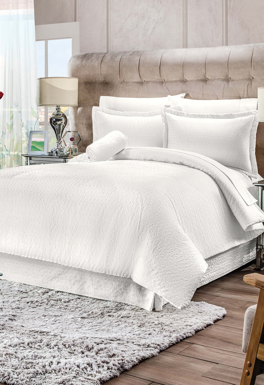 Juego de Edreduvet Bordado Bordare