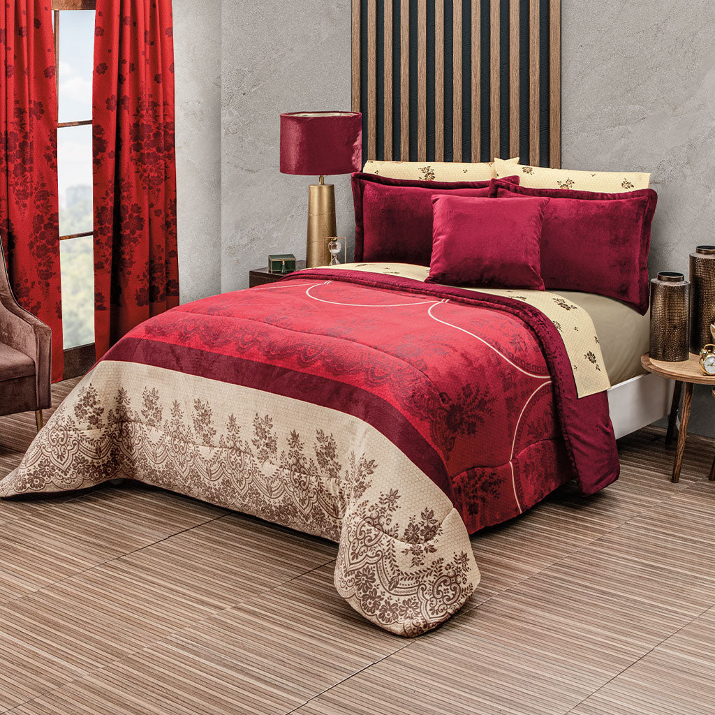 Coordinated Scarlet Coverlet