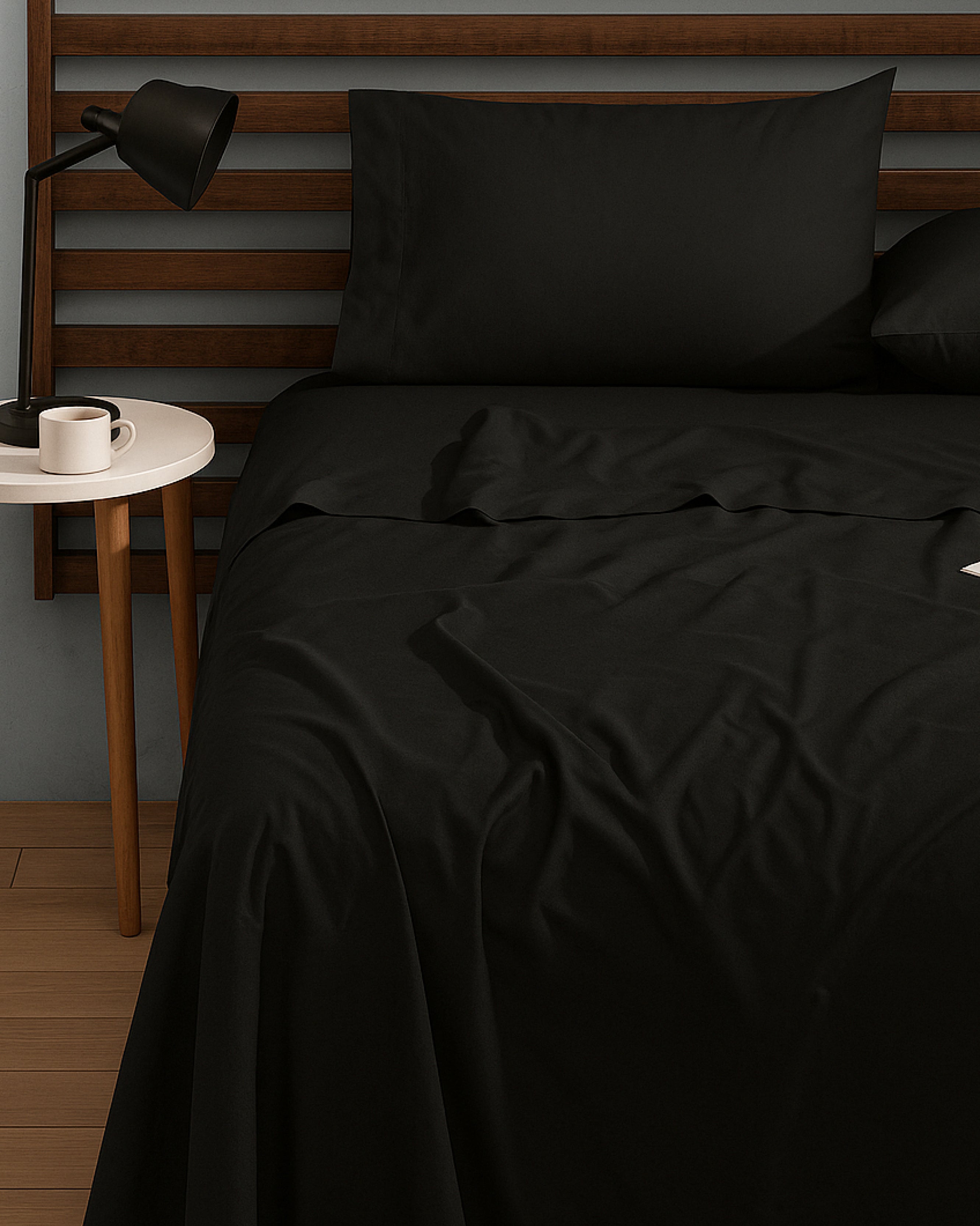 Acuarela Black Sheet Set King