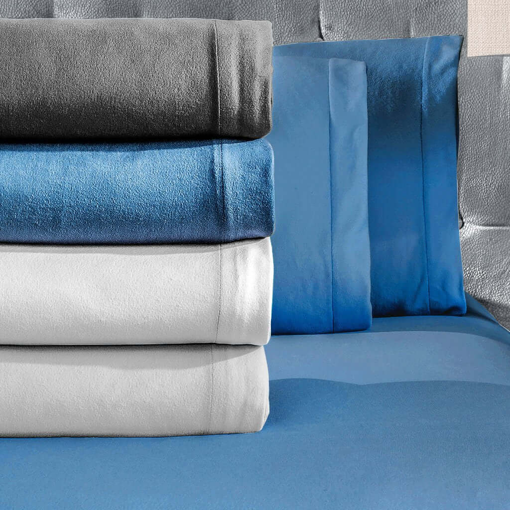 Plumbago Micro Flannel Sheet Set